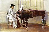 Theodore Robinson At the Piano painting